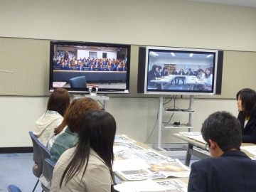 英国バリークレア中高等学校と東北関東大震災についての情報交換を行いました