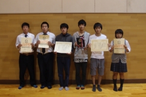 第50回全国高等専門学校体育大会および第22回全国高等専門学校将棋大会の受賞者