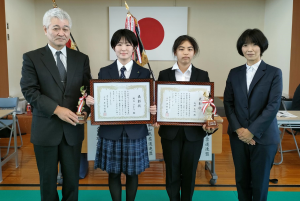 全国高専大会入賞（柔道競技）について、富山県柔道連盟からも表彰がありました。