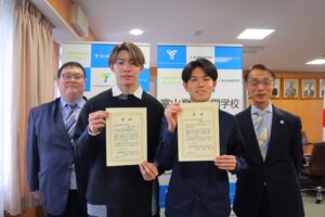 日本機械学会北陸信越支部 卒業研究セッションで学生賞を受賞しました。
